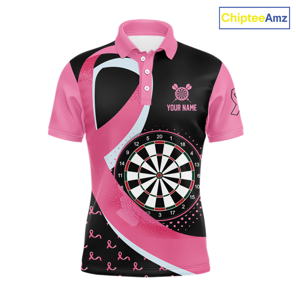 Personalized Breast Cancer Awareness Darts Shirts Custom Pink Ribbon Darts Team Jersey