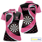 Personalized Breast Cancer Awareness Darts Shirts Custom Pink Ribbon Darts Team Jersey