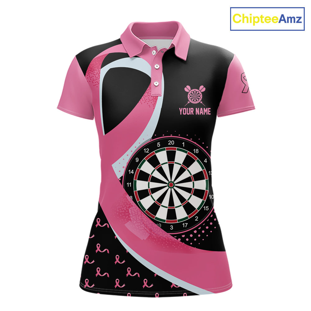 Personalized Breast Cancer Awareness Darts Shirts Custom Pink Ribbon Darts Team Jersey