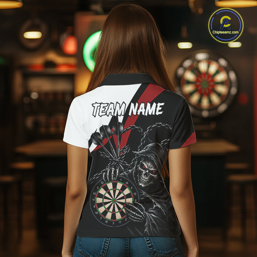 Personalized Grim Reaper Chain Darts Shirts Custom Skull Darts League Team Jersey