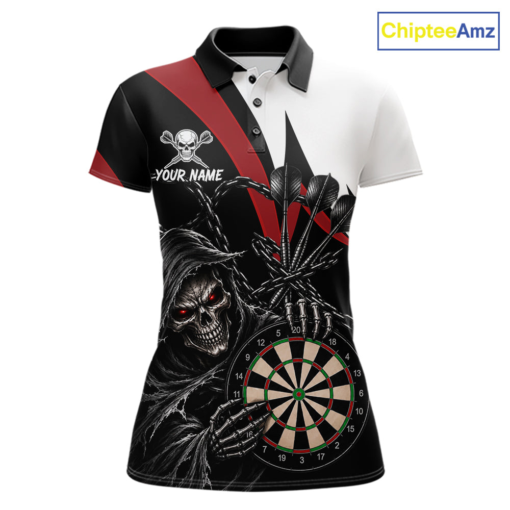 Personalized Grim Reaper Chain Darts Shirts Custom Skull Darts League Team Jersey
