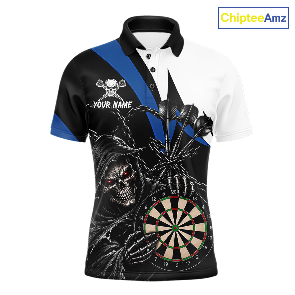 Personalized Grim Reaper Chain Darts Shirts Custom Skull Darts League Team Jersey