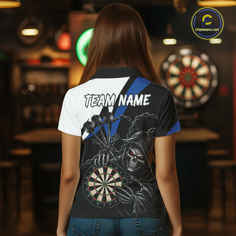 Personalized Grim Reaper Chain Darts Shirts Custom Skull Darts League Team Jersey