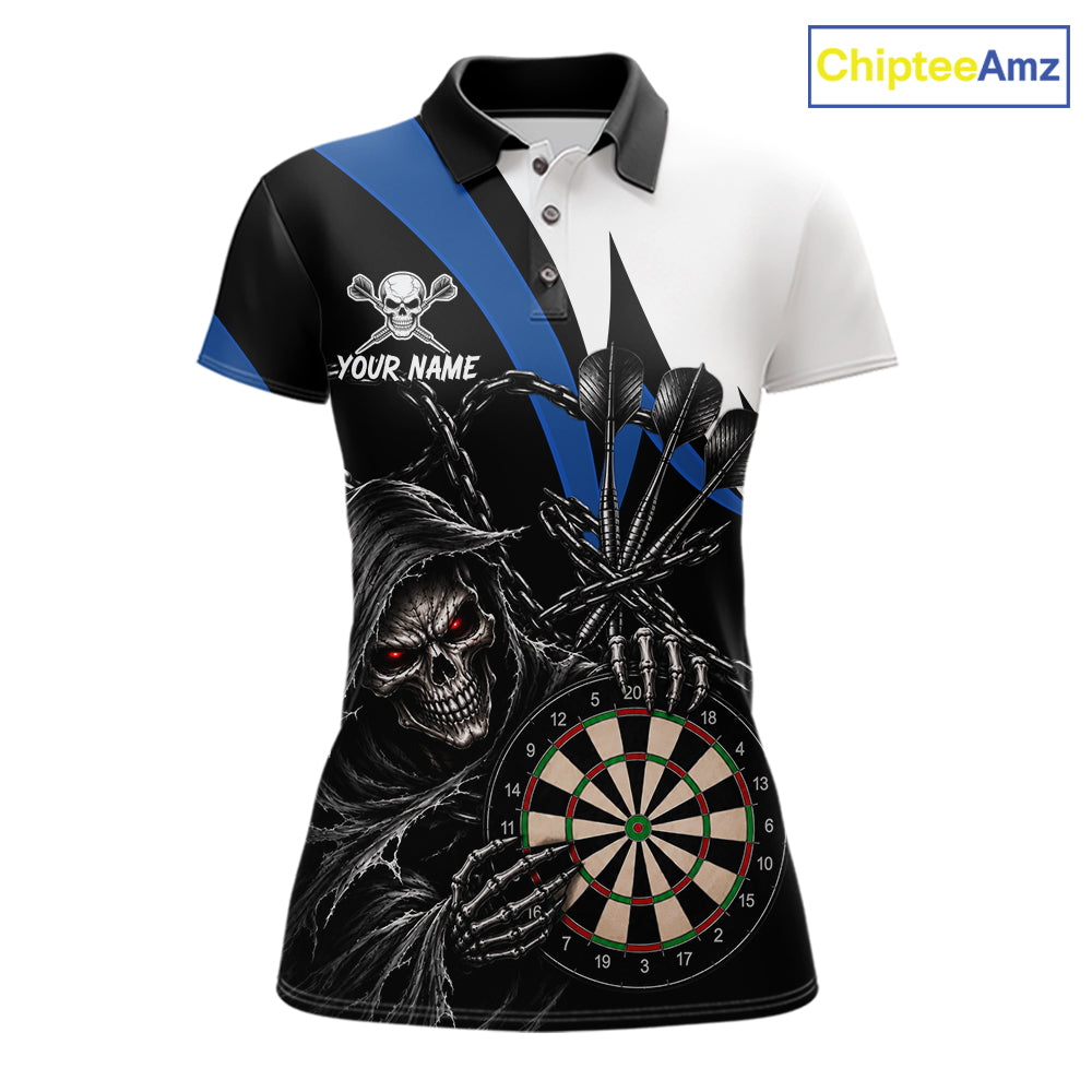 Personalized Grim Reaper Chain Darts Shirts Custom Skull Darts League Team Jersey