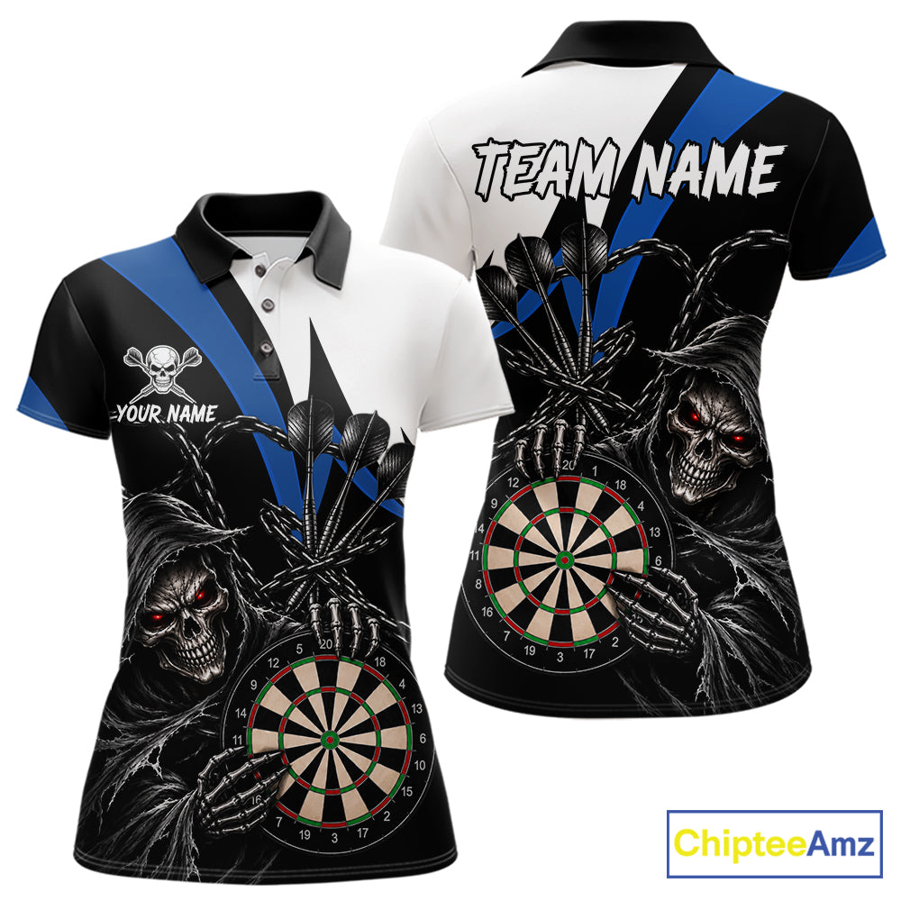 Personalized Grim Reaper Chain Darts Shirts Custom Skull Darts League Team Jersey