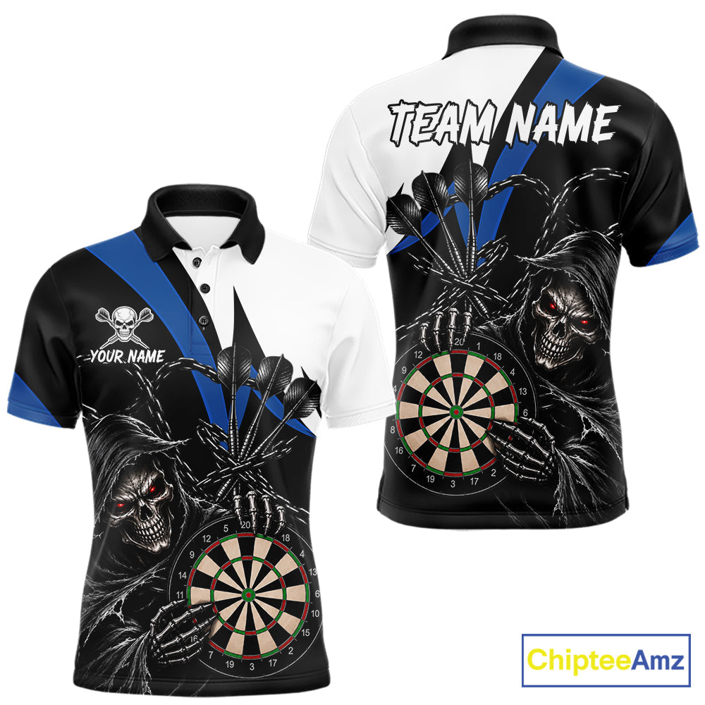 Personalized Grim Reaper Chain Darts Shirts Custom Skull Darts League Team Jersey
