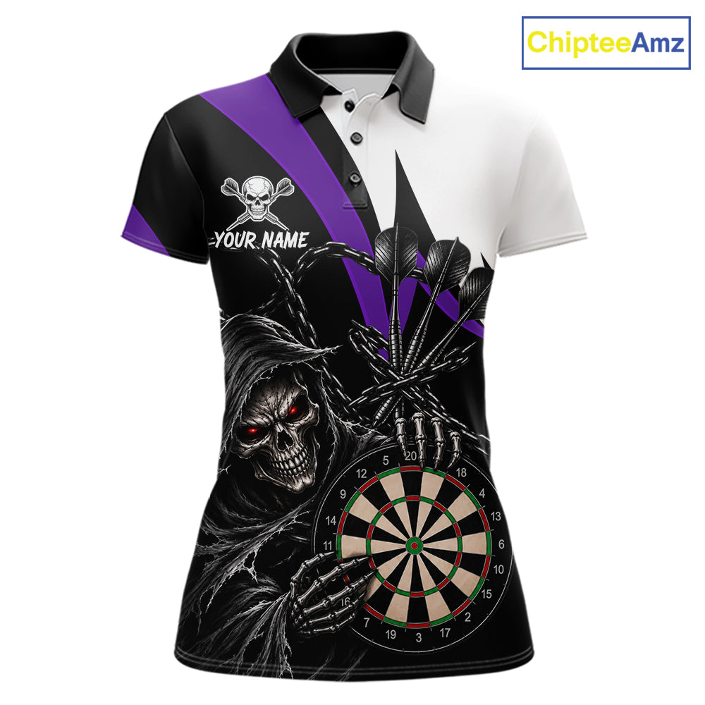 Personalized Grim Reaper Chain Darts Shirts Custom Skull Darts League Team Jersey