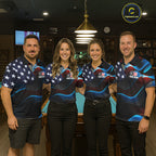 Personalized American Flag 8 Ball Pool Shirts Custom Patriotic Billiard Team Jersey