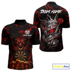 Black And Red Personalized Dragon Beer Darts Shirts Custom Darts League Team Jersey