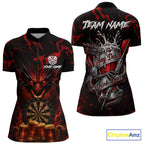 Black And Red Personalized Dragon Beer Darts Shirts Custom Darts League Team Jersey