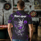 Black And Purple Personalized Dragon Beer Darts Shirts Custom Darts League Team Jersey