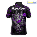 Black And Purple Personalized Dragon Beer Darts Shirts Custom Darts League Team Jersey