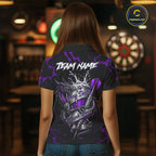 Black And Purple Personalized Dragon Beer Darts Shirts Custom Darts League Team Jersey