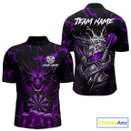 Black And Purple Personalized Dragon Beer Darts Shirts Custom Darts League Team Jersey