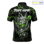Black And Green Personalized Dragon Beer Darts Shirts Custom Darts League Team Jersey