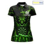 Black And Green Personalized Dragon Beer Darts Shirts Custom Darts League Team Jersey