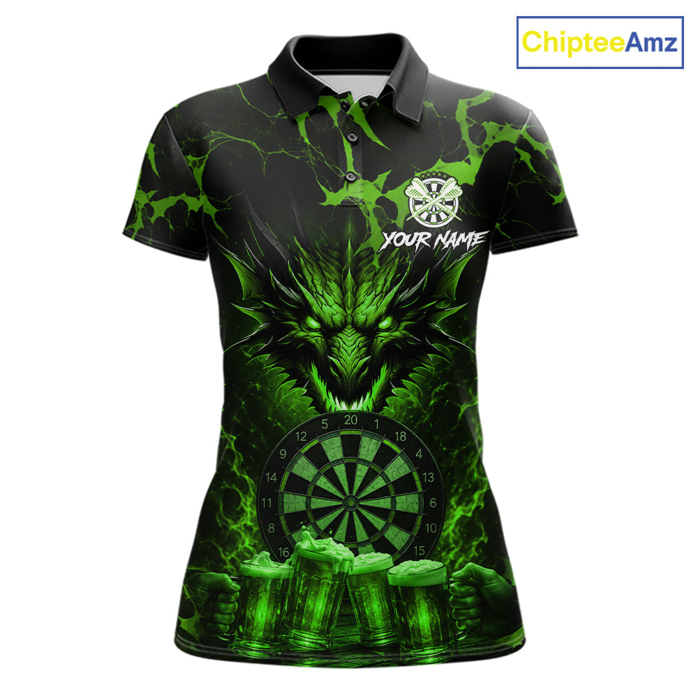 Black And Green Personalized Dragon Beer Darts Shirts Custom Darts League Team Jersey