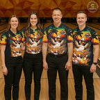 Funny Duck Sunset Tropical Bowling Jersey Custom Bowling Team Shirts Polo & 1/4 Zip