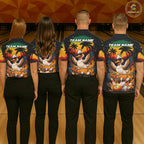 Funny Duck Sunset Tropical Bowling Jersey Custom Bowling Team Shirts Polo & 1/4 Zip