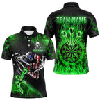 Fire Flame Darts Board American Flag Skull Dart Shirts Custom Darts Team Jerseys