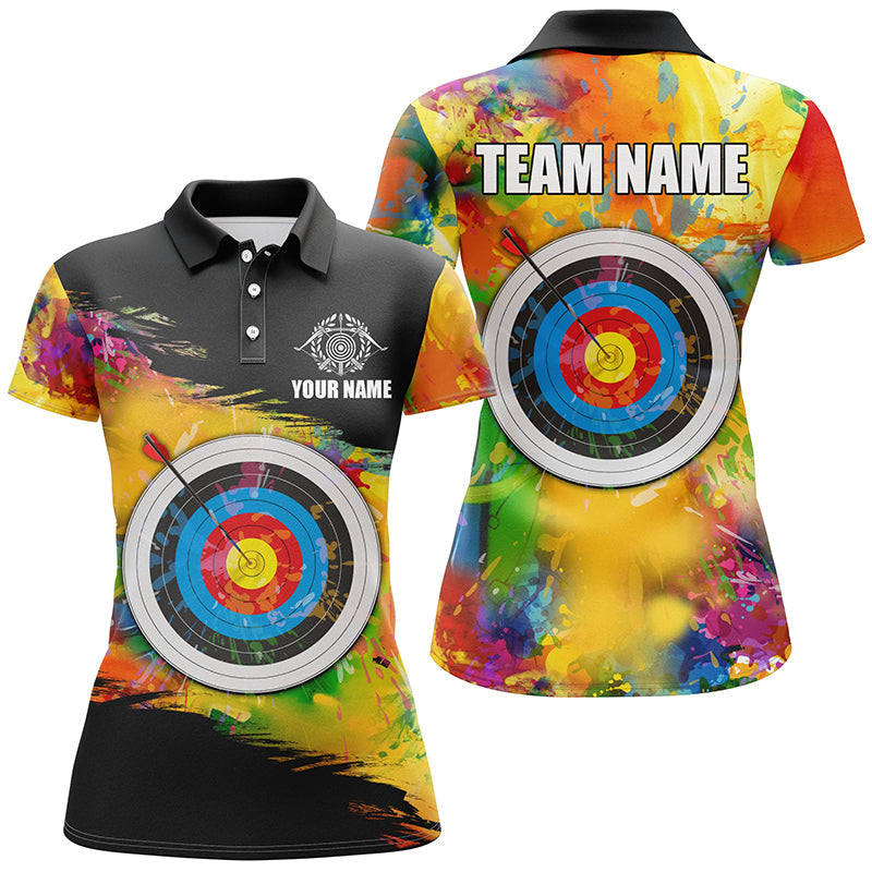 Personalized Colorful 3D Target Archery Polo Shirts Custom Archery Jerseys Attire For Archer