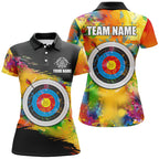 Personalized Colorful 3D Target Archery Polo Shirts Custom Archery Jerseys Attire For Archer