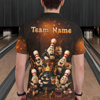 Funny Crown Drunk Bowling Pins Bourbon Vintage Bowling Shirts Custom Bowling Team Jersey