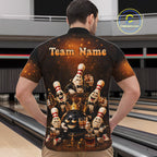 Funny Crown Drunk Bowling Pins Bourbon Vintage Bowling Shirts Custom Bowling Team Jersey