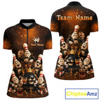 Funny Crown Drunk Bowling Pins Bourbon Vintage Bowling Shirts Custom Bowling Team Jersey