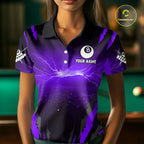 Personalized Thunder Lightning Cobra Snake Billiard Shirt, 8 Ball Billiard Team Jerseys