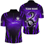 Personalized Thunder Lightning Cobra Snake Billiard Shirt, 8 Ball Billiard Team Jerseys