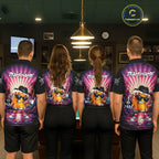 Funny Beer 8 Ball Billiard Shirt Custom Pink Graffiti Pool Team Jersey Polo & 1/4 Zip