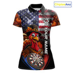American Flag Smoke Turkey Darts Shirt Custom Patriotic Thanksgiving Darts Team Jersey