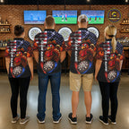 American Flag Smoke Turkey Darts Shirt Custom Patriotic Thanksgiving Darts Team Jersey