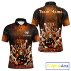 Funny Drunk Bowling Pins Whiskey Vintage Bowling Shirts Custom Bowling Team Jersey