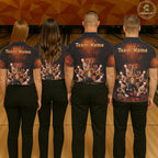 Funny Drunk Bowling Pins Whiskey Vintage Bowling Shirts Custom Bowling Team Jersey