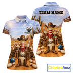 Funny Desert Cowboy Bowling Shirts Custom Bowling League Team Jersey Polo & Quarter Zip