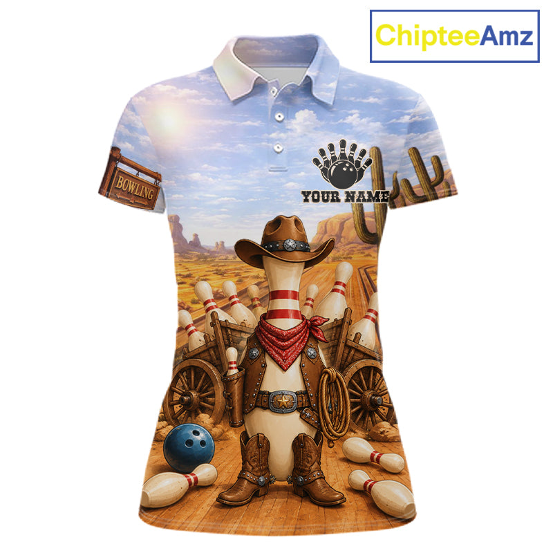 Funny Desert Cowboy Bowling Shirts Custom Bowling League Team Jersey Polo & Quarter Zip