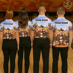 Funny Desert Cowboy Bowling Shirts Custom Bowling League Team Jersey Polo & Quarter Zip
