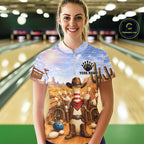 Funny Desert Cowboy Bowling Shirts Custom Bowling League Team Jersey Polo & Quarter Zip