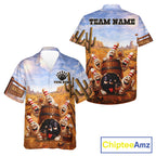 Funny Desert Drunk Bowling Hawaiian Shirts And Custom Drinking Bowling Team Jersey