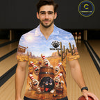 Funny Desert Drunk Bowling Hawaiian Shirts And Custom Drinking Bowling Team Jersey