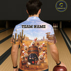 Funny Desert Drunk Bowling Hawaiian Shirts And Custom Drinking Bowling Team Jersey