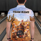 Funny Desert Bowling Pins Drunk Bowling Shirts Custom Drinking Bowling Team Jersey