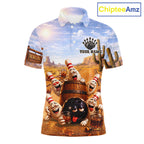 Funny Desert Bowling Pins Drunk Bowling Shirts Custom Drinking Bowling Team Jersey