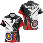 Personalized Grunge Archery Polo Shirts Custom Archery Team Jerseys