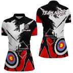 Personalized Grunge Archery Polo And 1/4 Zip Shirts Custom Archery Team Jerseys