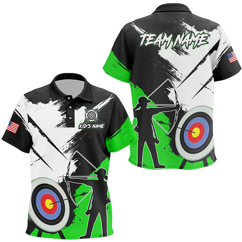 Personalized Grunge Archery Polo Shirts Custom Archery Team Jerseys