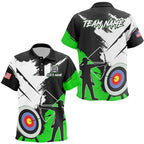 Personalized Grunge Archery Polo Shirts Custom Archery Team Jerseys