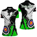 Personalized Grunge Archery Polo And 1/4 Zip Shirts Custom Archery Team Jerseys